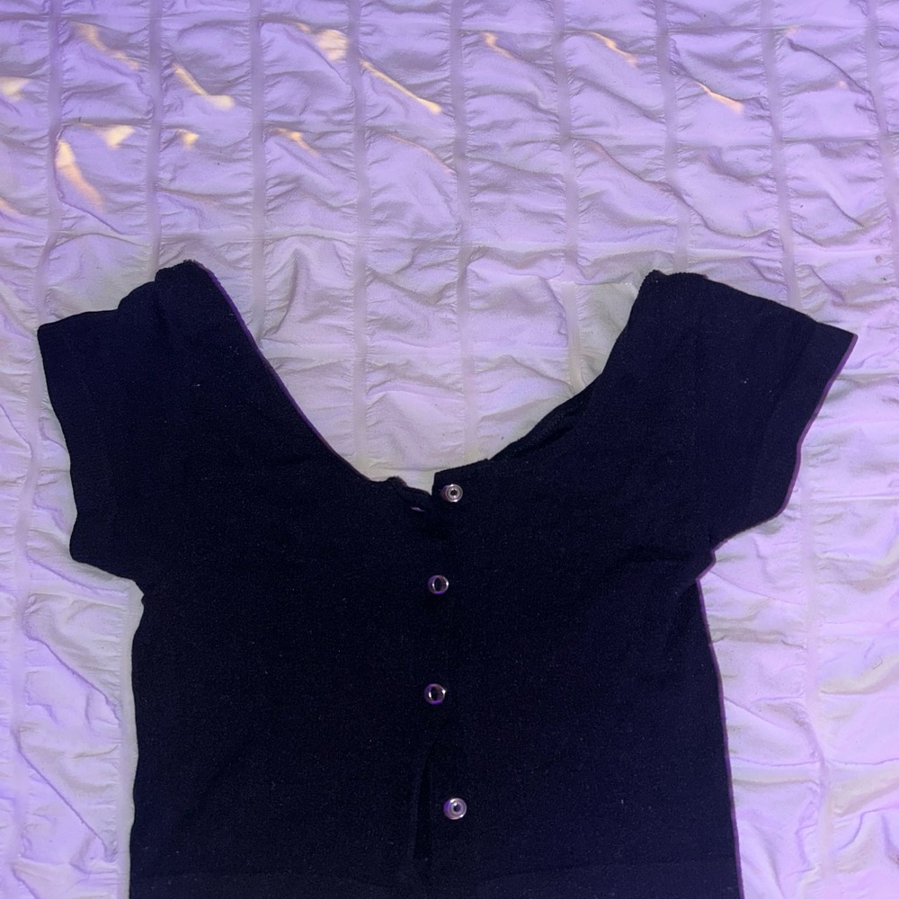 Hippie Rose Black Short Sleeve Top